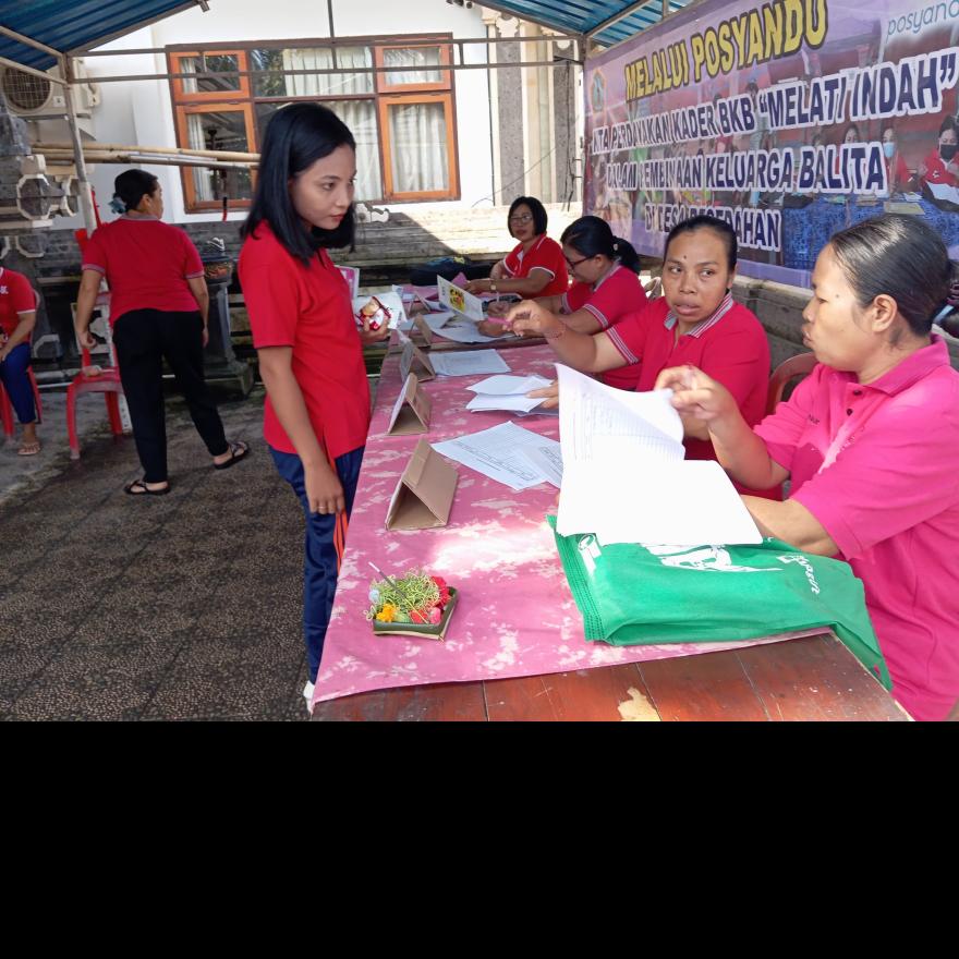 Giat Posyandu Balita yang di laksanakan rutin setiap bulan di Desa Pesedahan