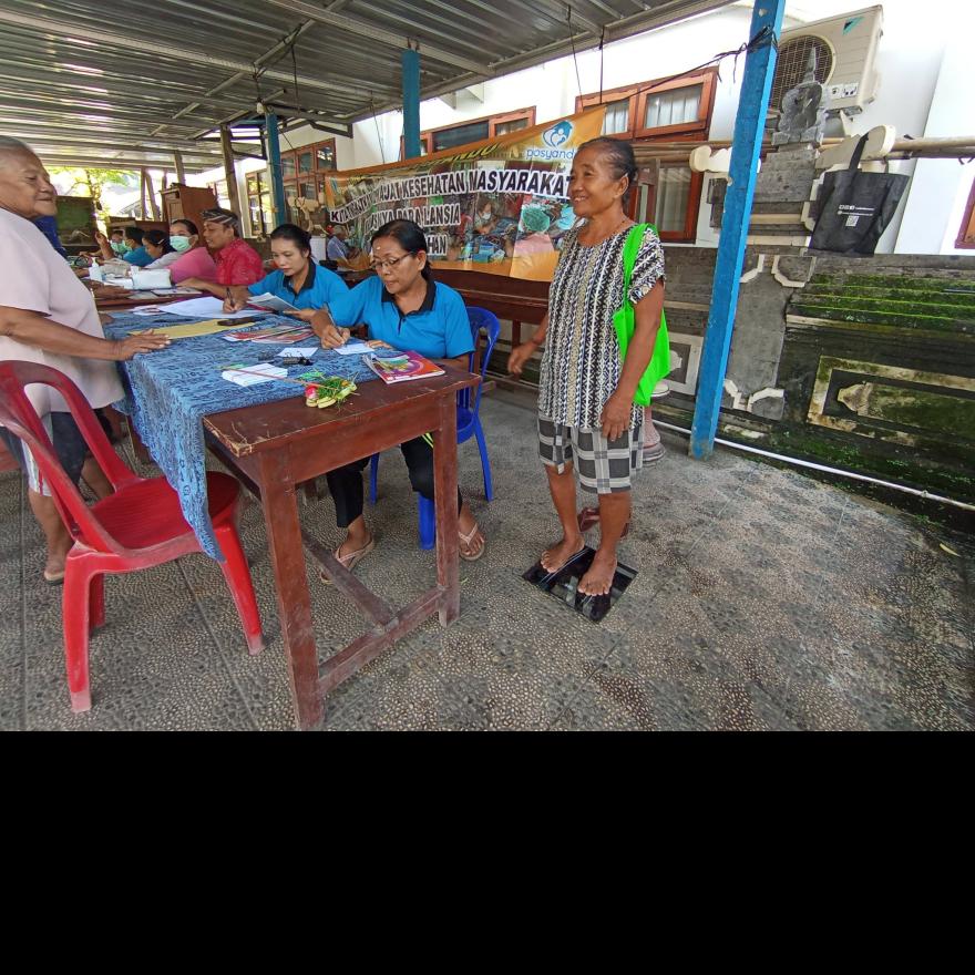 Giat Posyandu Lansia yang dilaksanakan rutin setiap bulannya