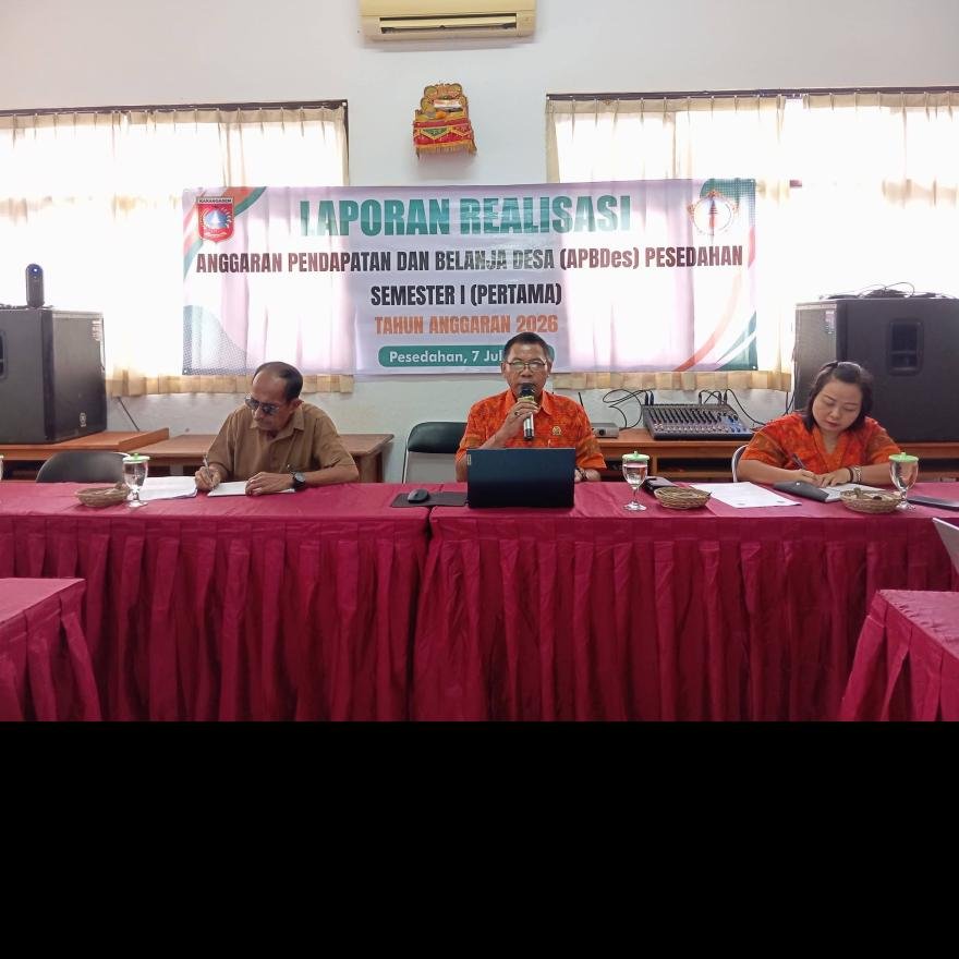 Rapat Evaluasi Capaian Pelaksanaan APBDes Semester I Tahun Anggaran 2026 Desa Pesedahan